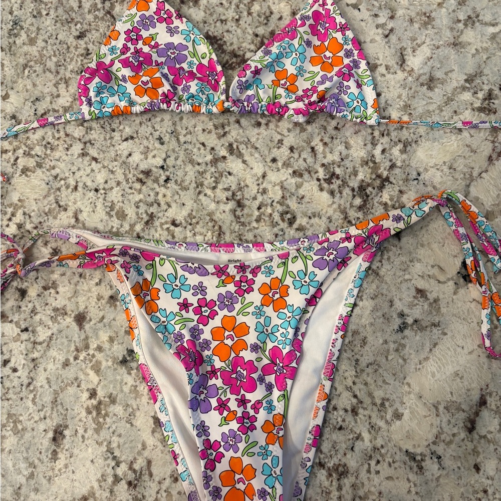 Bright swimwear floral bikini